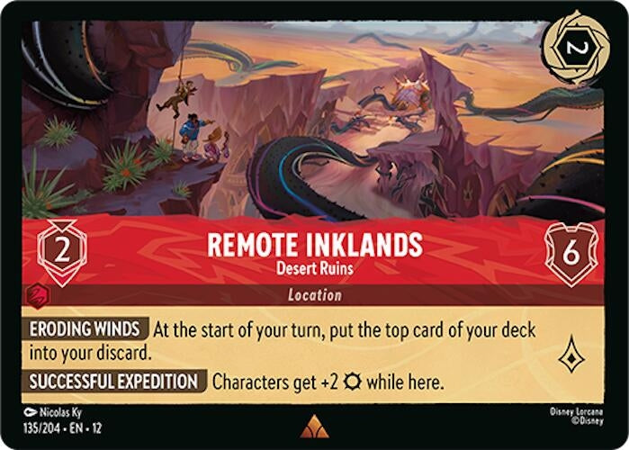 Image for Remote Inklands - Desert Ruins (135/204) (Cold Foil) [Wilds Unknown] - Disney Lorcana