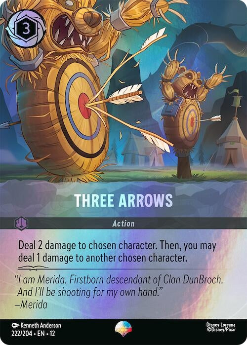 Image for Three Arrows (Epic) (222/204) (Holofoil) [Wilds Unknown] - Disney Lorcana