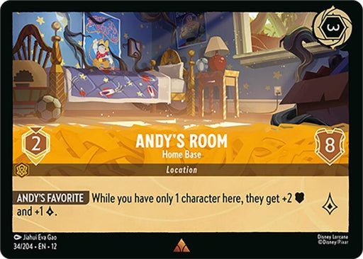 Image for Andy's Room - Home Base (34/204) (Cold Foil) [Wilds Unknown] - Disney Lorcana