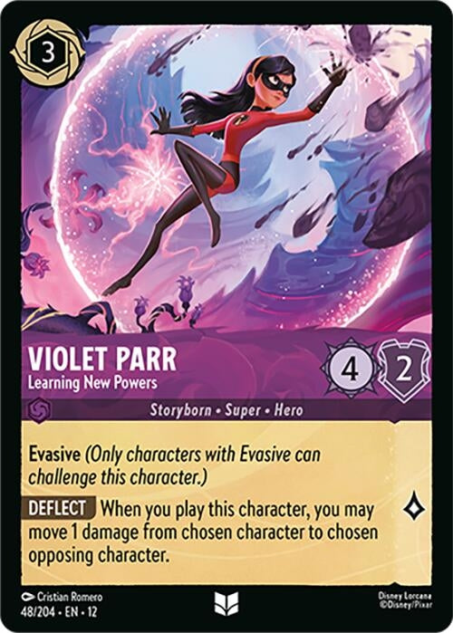 Image for Violet Parr - Learning New Powers (48/204) (Cold Foil) [Wilds Unknown] - Disney Lorcana