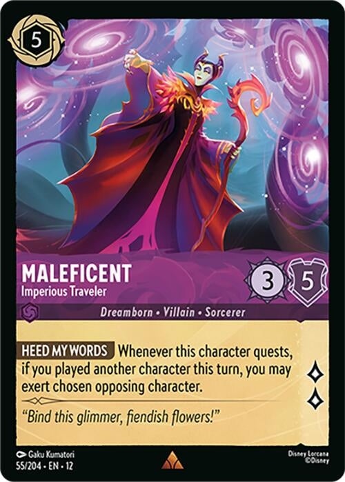 Image for Maleficent - Imperious Traveler (55/204) (Cold Foil) [Wilds Unknown] - Disney Lorcana