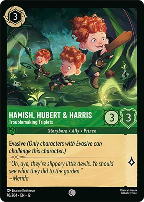 Image for Hamish, Hubert & Harris - Troublemaking Triplets (70/204) (Cold Foil) [Wilds Unknown] - Disney Lorcana