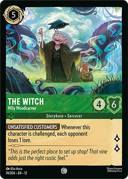 Image for The Witch - Wily Woodcarver (74/204) (Cold Foil) [Wilds Unknown] - Disney Lorcana