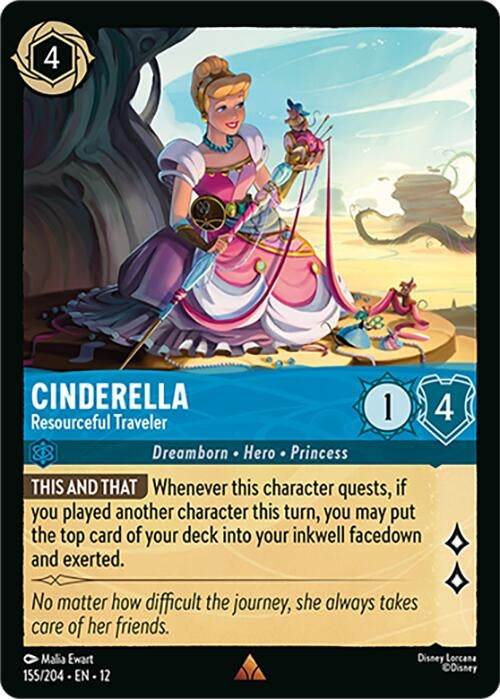 Image for Cinderella - Resourceful Traveler (155/204) [Wilds Unknown] - Disney Lorcana