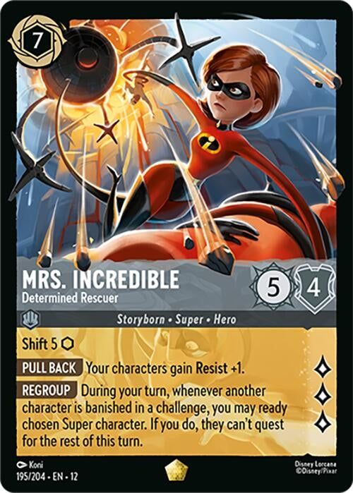 Image for Mrs. Incredible - Determined Rescuer (195/204) (Cold Foil) [Wilds Unknown] - Disney Lorcana