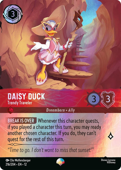 Image for Daisy Duck - Trendy Traveler (Epic) (216/204) (Holofoil) [Wilds Unknown] - Disney Lorcana