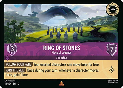 Image for Ring of Stones - Place of Legends (68/204) (Cold Foil) [Wilds Unknown] - Disney Lorcana
