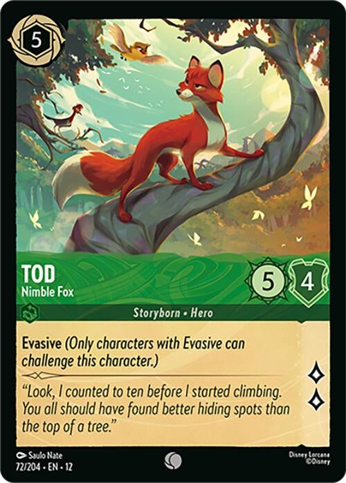 Image for Tod - Nimble Fox (72/204) [Wilds Unknown] - Disney Lorcana