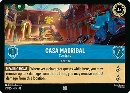 Image for Casa Madrigal - Courtyard (170/204) (Cold Foil) [Wilds Unknown] - Disney Lorcana