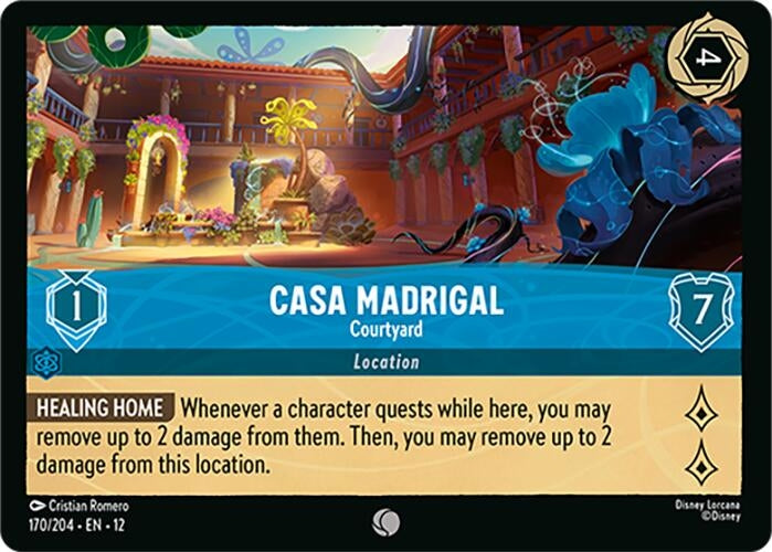 Image for Casa Madrigal - Courtyard (170/204) (Cold Foil) [Wilds Unknown] - Disney Lorcana