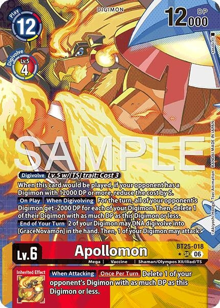 Image for Apollomon (Alternate Art) (BT25-018 SR) (Foil) [Dual Revolution] - Digimon Card Game