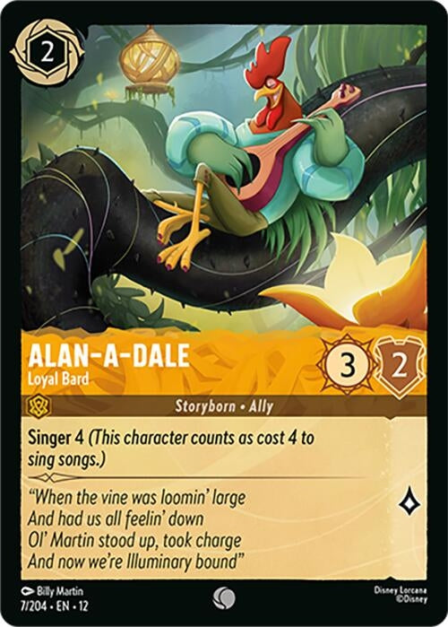 Image for Alan-a-Dale - Loyal Bard (7/204) (Cold Foil) [Wilds Unknown] - Disney Lorcana