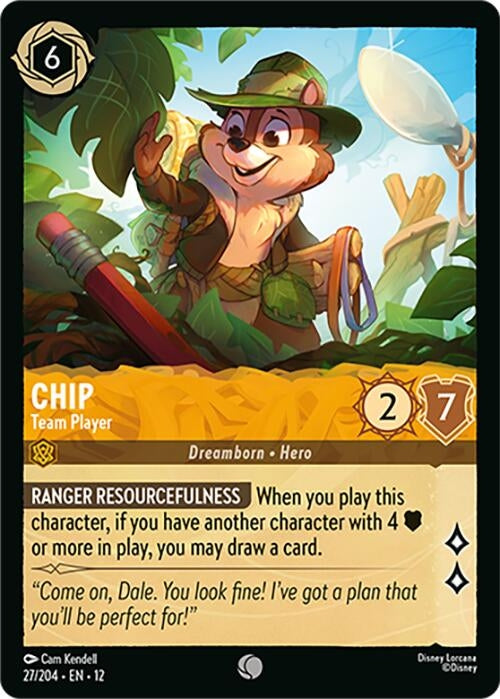 Image for Chip - Team Player (27/204) [Wilds Unknown] - Disney Lorcana