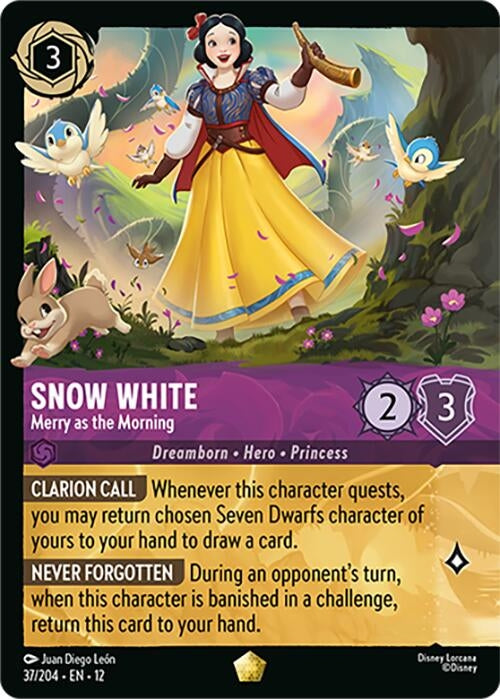Image for Snow White - Merry as the Morning (Foil) (37/204) (Cold Foil) [Wilds Unknown] - Disney Lorcana