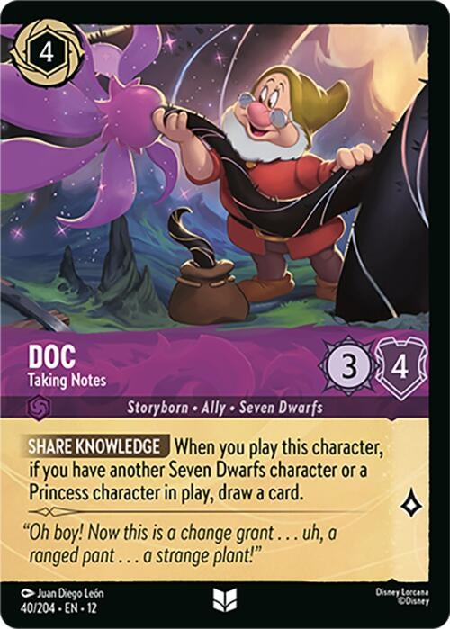 Image for Doc - Taking Notes (Foil) (40/204) (Cold Foil) [Wilds Unknown] - Disney Lorcana
