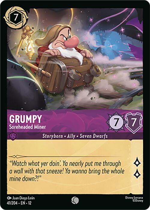 Image for Grumpy - Soreheaded Miner (41/204) [Wilds Unknown] - Disney Lorcana