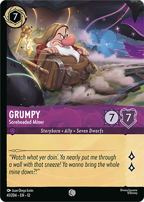 Image for Grumpy - Soreheaded Miner (Foil) (41/204) (Cold Foil) [Wilds Unknown] - Disney Lorcana