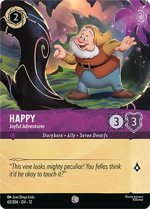 Image for Happy - Joyful Adventurer (Foil) (43/204) (Cold Foil) [Wilds Unknown] - Disney Lorcana
