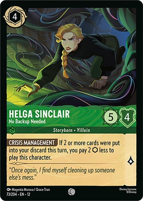 Image for Helga Sinclair - No Backup Needed (73/204) [Wilds Unknown] - Disney Lorcana