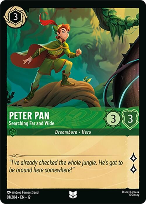 Image for Peter Pan - Searching Far and Wide (81/204) [Wilds Unknown] - Disney Lorcana