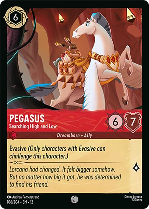 Image for Pegasus - Searching High and Low (106/204) [Wilds Unknown] - Disney Lorcana