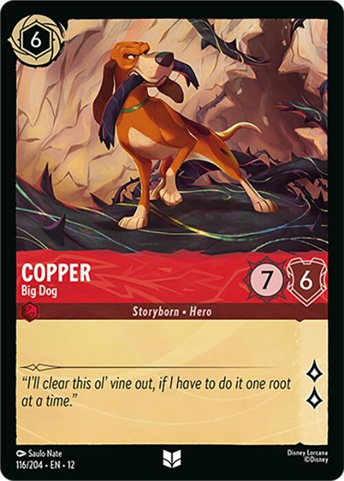 Image for Copper - Big Dog (116/204) (Cold Foil) [Wilds Unknown] - Disney Lorcana