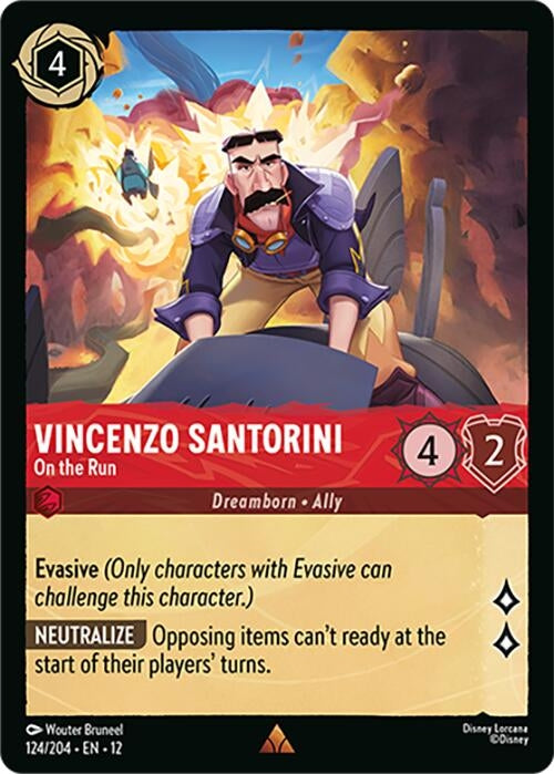 Image for Vincenzo Santorini - On the Run (124/204) [Wilds Unknown] - Disney Lorcana
