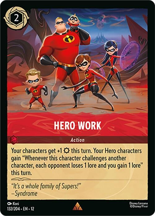 Image for Hero Work (132/204) [Wilds Unknown] - Disney Lorcana