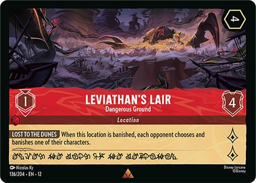 Image for Leviathan's Lair - Dangerous Ground (136/204) [Wilds Unknown] - Disney Lorcana