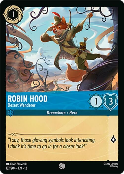 Image for Robin Hood - Desert Wanderer (137/204) (Cold Foil) [Wilds Unknown] - Disney Lorcana