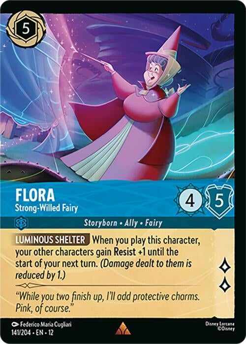 Image for Flora - Strong-Willed Fairy (Foil) (141/204) (Cold Foil) [Wilds Unknown] - Disney Lorcana