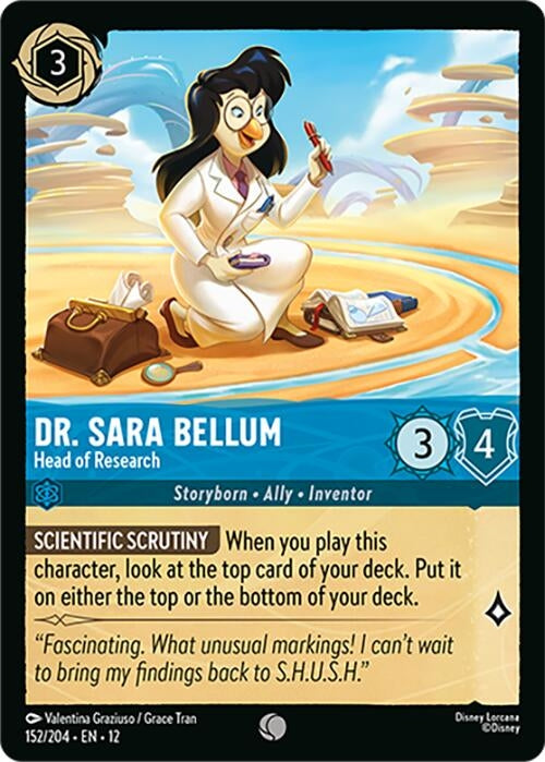 Image for Dr. Sara Bellum - Head of Research (152/204) (Cold Foil) [Wilds Unknown] - Disney Lorcana