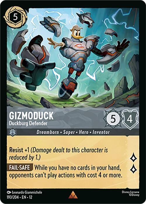 Image for Gizmoduck - Duckburg Defender (193/204) (Cold Foil) [Wilds Unknown] - Disney Lorcana