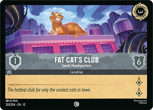Image for Fat Cat's Club - Seedy Headquarters (203/204) [Wilds Unknown] - Disney Lorcana