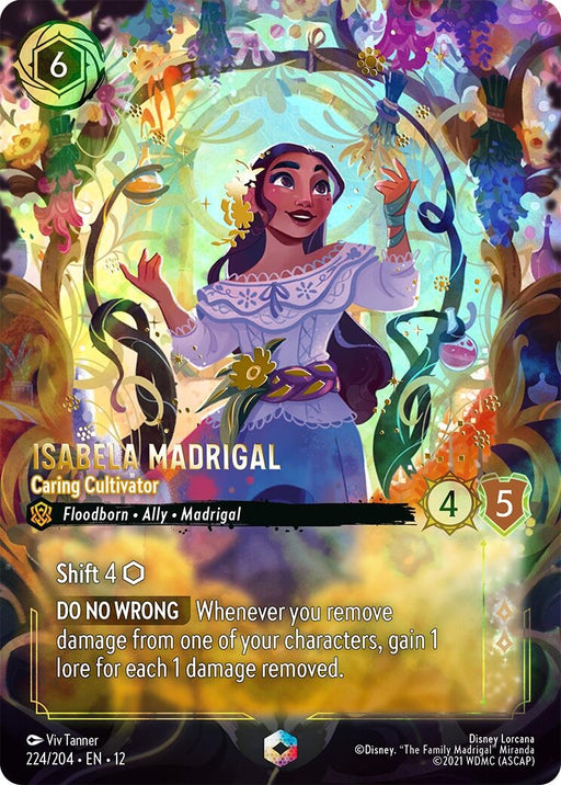 Image for Isabela Madrigal - Caring Cultivator (Enchanted) (224/204) (Holofoil) [Wilds Unknown] - Disney Lorcana