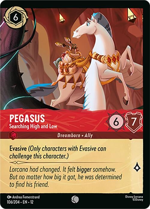 Image for Pegasus - Searching High and Low (Foil) (106/204) (Cold Foil) [Wilds Unknown] - Disney Lorcana