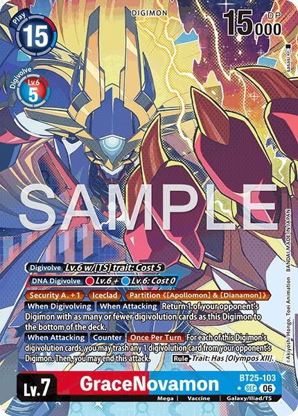 Image for GraceNovamon (Alternate Art) (BT25-103 SEC) (Foil) [Dual Revolution] - Digimon Card Game