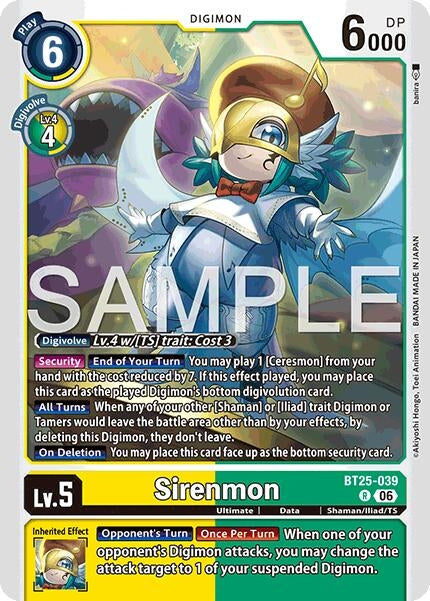 Image for Sirenmon (BT25-039 R) (Foil) [Dual Revolution] - Digimon Card Game