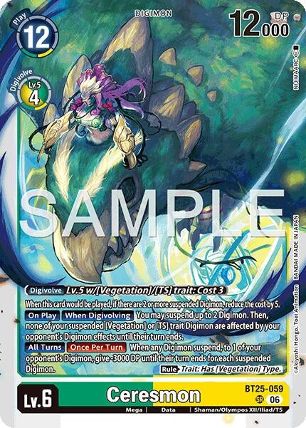 Image for Ceresmon (BT25-059 SR) (Foil) [Dual Revolution] - Digimon Card Game