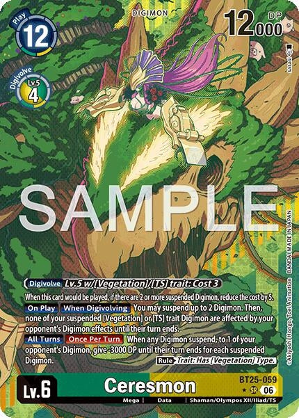 Image for Ceresmon (Alternate Art) (BT25-059 SR) (Foil) [Dual Revolution] - Digimon Card Game