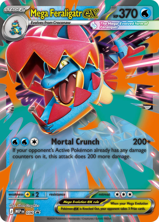 Image for Mega Feraligatr ex - 036 (036) (Holofoil) [ME: Mega Evolution Promo] - Pokemon
