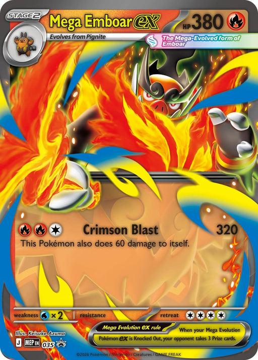 Image for Mega Emboar ex - 035 (035) (Holofoil) [ME: Mega Evolution Promo] - Pokemon