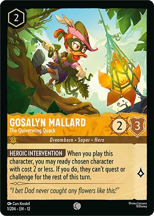 Image for Gosalyn Mallard - The Quiverwing Quack (1/204) (Cold Foil) [Wilds Unknown] - Disney Lorcana