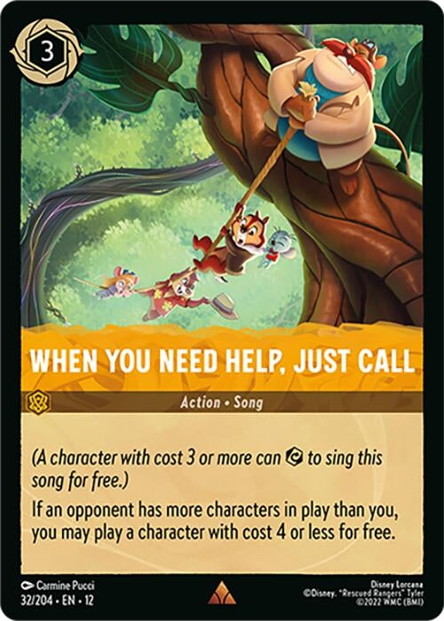 Image for When You Need Help, Just Call (32/204) (Cold Foil) [Wilds Unknown] - Disney Lorcana