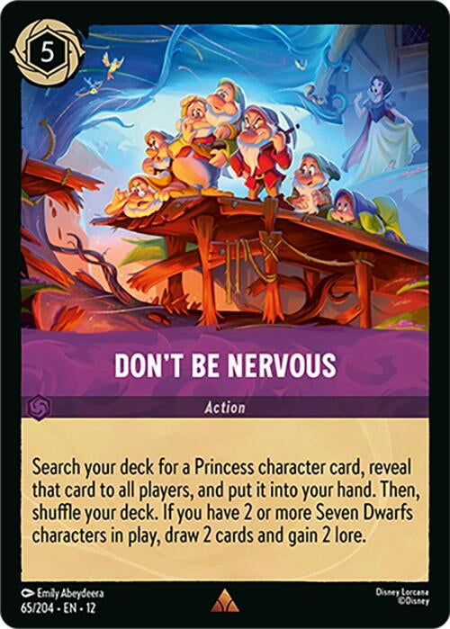 Image for Don't Be Nervous (65/204) [Wilds Unknown] - Disney Lorcana