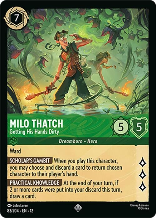 Image for Milo Thatch - Getting His Hands Dirty (82/204) (Cold Foil) [Wilds Unknown] - Disney Lorcana