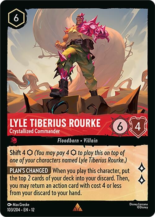 Image for Lyle Tiberius Rourke - Crystallized Commander (103/204) (Cold Foil) [Wilds Unknown] - Disney Lorcana