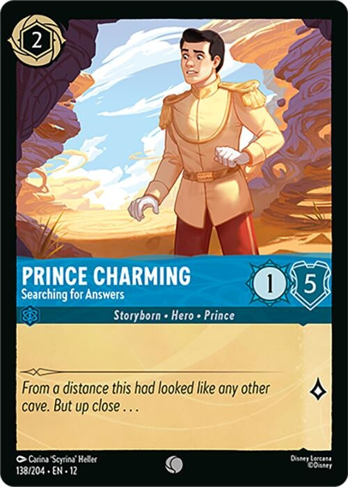 Image for Prince Charming - Searching for Answers (138/204) (Cold Foil) [Wilds Unknown] - Disney Lorcana