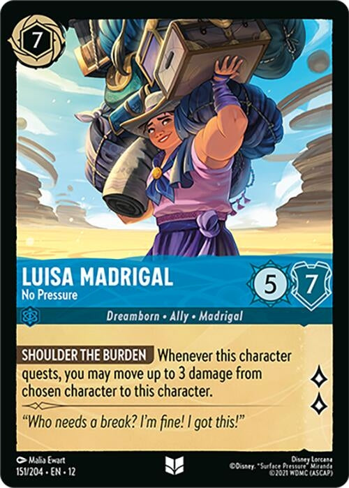 Image for Luisa Madrigal - No Pressure (151/204) (Cold Foil) [Wilds Unknown] - Disney Lorcana