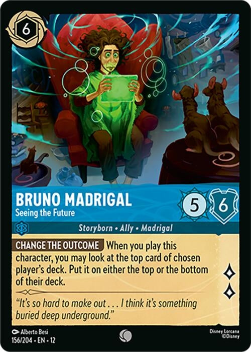Image for Bruno Madrigal - Seeing the Future (156/204) (Cold Foil) [Wilds Unknown] - Disney Lorcana